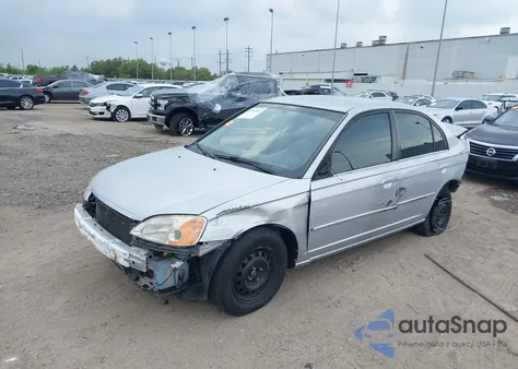 2002 Honda Civic Lx из США, поврежденный, VIN 1HGES15502L021945